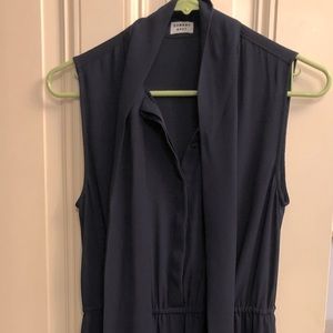 Aritzia Sleeveless Navy Blue Dress, Size Small